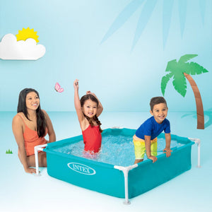 Intex Mini Frame Kiddie 4ft x 4ft x 12in Beginner Frame Swimming Pool (5 Pack)