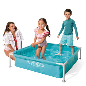 Intex 4ft x 12in Mini Frame Kiddie Beginner Swimming Pool, Ages 3 and Up, Blue