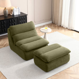32" Bean Bag Chair with Ottoman