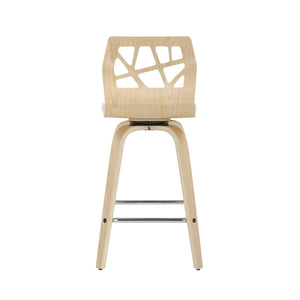 Folia - Mid Century Modern Counter Stool With Footrest (Set of 2)