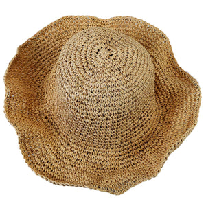 Ladies Summer Sun Hats Women Wide Brim Straw Floppy Panama Cap Roll up Beach Hat Packable Summer Cap For Women