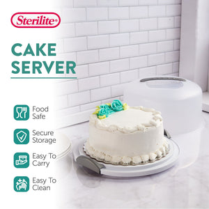 4 Pack Sterilite 02008004 Portable Latching Cake Server Carrier Keeper w/Handle