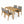 5-Piece Outdoor Acacia Wood Dining Set, 54.75