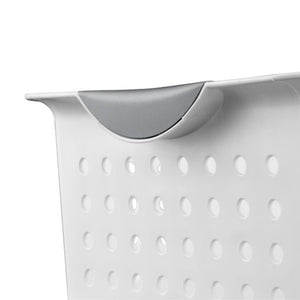 Sterilite Large Deep Durable Ultra Plastic Storage Basket Tote, White (6 Pack)