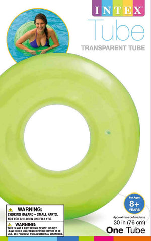 Intex Transparent Inflatable Swimming Pool Tube Raft, Colors May Vary (3-Pack) - TRAPSKI