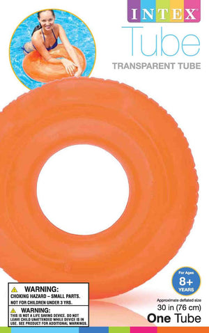 Intex Transparent Inflatable Swimming Pool Tube Raft, Colors May Vary (3-Pack) - TRAPSKI