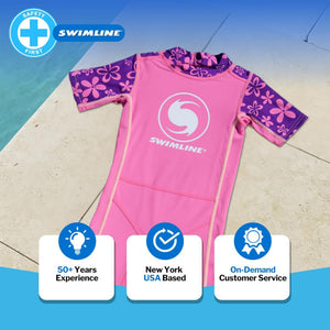 Swimline 9894G Pink Lycra Girl's Floating Swim Trainer Wet Suit Life Vest, Large - TRAPSKI