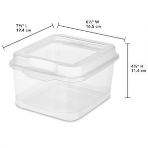 Sterilite Clear Plastic Flip Top Latching Storage Box Container w/ Lid (36 Pack)