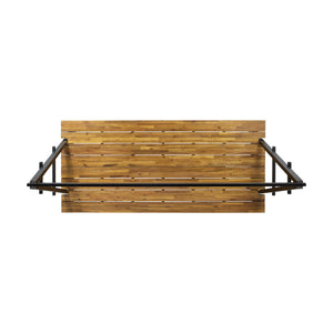 Huckleberry - Acacia Wood Outdoor Dining Table with Plant Hanger - Teak