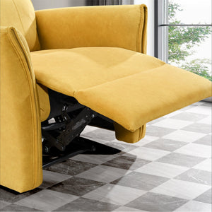 Suede Recliner Chair - Dark Yellow
