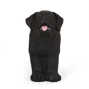 MGO Dog Bench - Outdoor Labrador Design, Matte Black