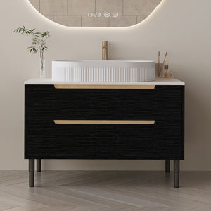 36 Inch Bathroom Vanity with Ceramic Integrated Sink & Soft-Close Drawers