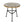 Petrichor Outdoor Side Table with Tempered Glass and Steel Frame