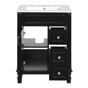 Bathroom Vanity With Sink, Compact Cabinet & 2 Drawers