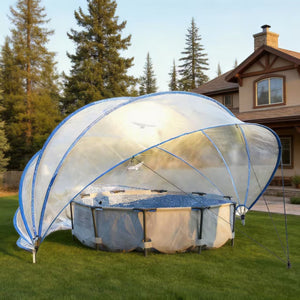 18ft Ground-Mounted Retractable Pool Cover