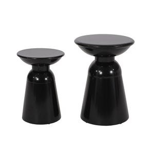 Serenita Outdoor Side Tables With Flared Design (Set of 2)