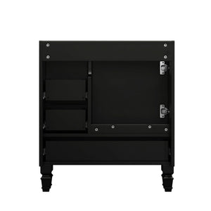 30" Black Bathroom Vanity
