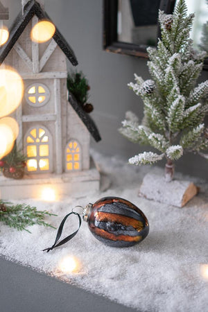 Christmas Ball Ornaments Set of 6 Glass Decorative Hanging Balls