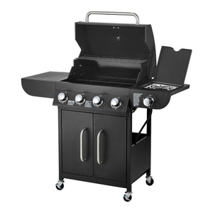 Gas Grill, 4 Burner Propane Gas Grill with Side Burner