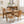 French Style Solid Wood Frame Antique Painting, Hand-Pulled Buckle Decoration Artificial Dining Chair With Nailhead Trim, Wood Legs