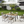 Outdoor Folding Dining Table for 4-6 with Steel Frame and Umbrella Hole