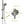 Shower System With 5 Function Rain Hand Shower And Slide Bar Combo