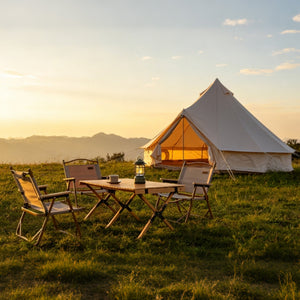 Oxford Bell Tent 13.1FT with Stove Jack for Family Camping