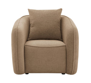 Keith Chenille Armchair With 1 Matching Color Toss Pillow