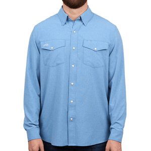 Off-Road Blue StockYard Shirt | Long Sleeve