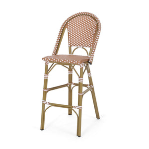 Outdoor PE Rattan French Barstool Set