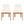 Acacia Wood Outdoor Dining Chair (Set of 2), Teak Finish Wood +