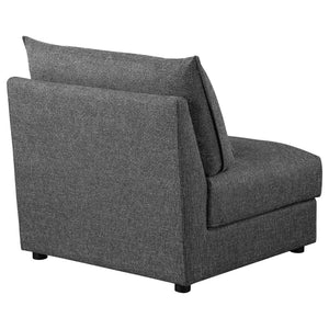 Wakefield - Upholstered Armless Slipper Chair - Black