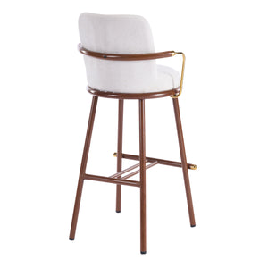 Chaya Indoor Upholstered Bar Stool with Metal Frame