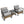 3pcs Rocking Rattan Set - Grey