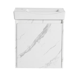 Modern Bathroom Vanity With Ceramic Basin, Wall Mounted Floating Sink Combo, Storage Cabinet