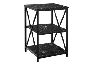 3 Tier Accent Table Side Marble Look Contemporary & Modern