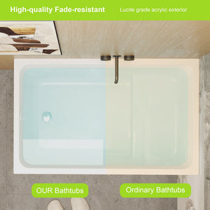 Gloss Freestanding Bathtub With Built In Seat