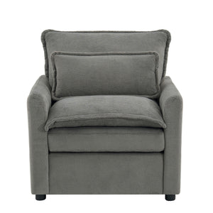 Modern Single Seat Accent Chair With Side Storage Pockets