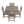 Antique Wood Color HDPE 5-Piece Outdoor Patio Dining Set with Square Table and 4 Armless Chairs, Umbrella Hole