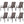 6 Piece Patio Chairs with High Backrest and Armrest - Brown
