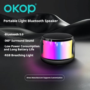 KP-S300 Best-Selling Mini Portable Bluetooth Speaker Cool Sci-Fi Lighting Multifunctional Wireless Outdoor Subwoofer In Stock