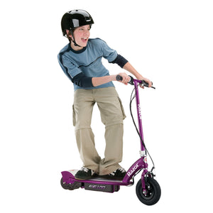 Razor E100 Motorized Rechargeable Kids Electric Toy Scooters, 1 Purple & 1 Blue