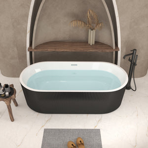 67" Linear Acrylic Freestanding Bathtub
