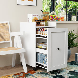 Organizer for Pantry - Sliding Snack Cabinet with Wheels