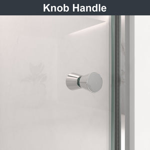 34"W x 72"H Frameless Circular Pivot Shower Door