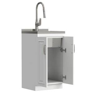 Darwin - Deluxe Laundry Cabinet With Pull-Out Faucet And Stainless Steel Sink