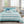 6 Piece Printed Quilt Set with Throw Pillows Aqua Full/Queen