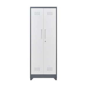 Lockers With Locking Doors, Adjustable Shelves, High Broom Tool Storage Cabinet