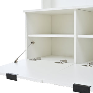 49.6" 5-in-1 Hall Tree with Bench, Shoe Storage & Cabinets