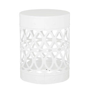 Outdoor Metal Large End Table, Modern Design
